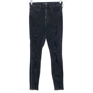 Hollister Ultra High Rise Super Skinny Jeans Women 3 26x29 Distressed Ripped Y2K